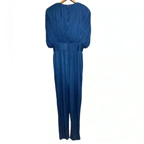 Lizzy & Johnny Lucero Disco Studio 54 Blue 
Shimmer Jumpsuit Size 10 - Picture 2 of 6